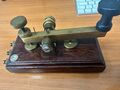 TASTO TELEGRAFICO CW VERTICALE OTTONE LEGNO