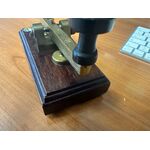 TASTO TELEGRAFICO CW VERTICALE OTTONE LEGNO