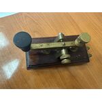 TASTO TELEGRAFICO CW VERTICALE OTTONE LEGNO