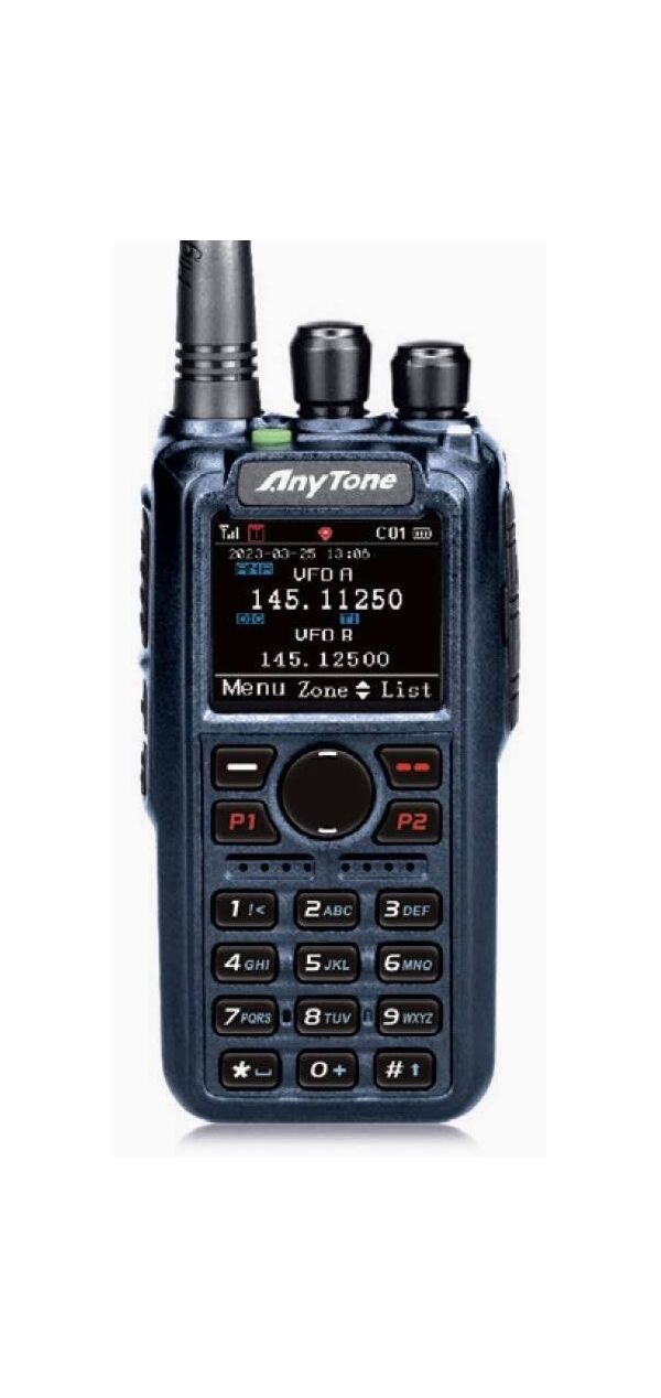 ANYTONE AT-D890 UV APRS-RTX VHF/UHF+RX AIR BAND +trasponder ANALOG/DMR PTT BT/GPS NUOVO PRONTA CONSEGNA