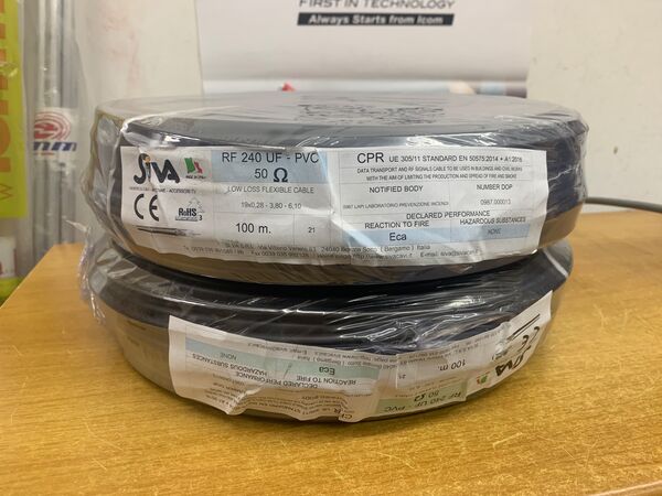 CAVO COASSIALE RF 240 UF MATASSA DA 100 METRI