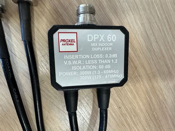 PROXEL DPX 60 DUPLEXER 300 WATT  1,3-60 MHZ  E 125-470 MHZ OTTIMO