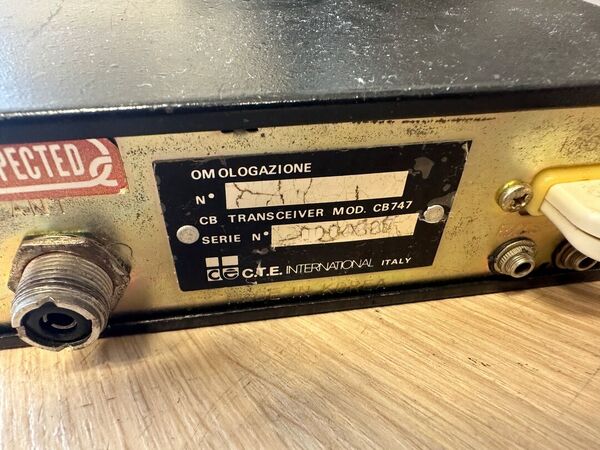 CTE INTERNATIONAL CB 747 40  CANALI AM VINTAGE OTTIMO
