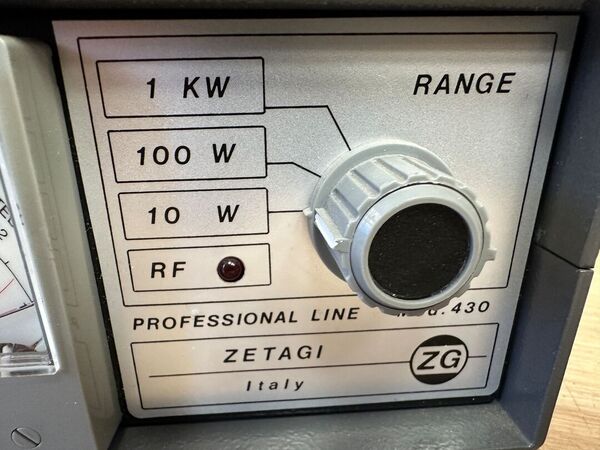 ZETAGI MOD 430 PROFESSIONAL LINE ROSWATTMETRO DA 120 MHZ A 500 MHZ 1KW PEP OTTIMO