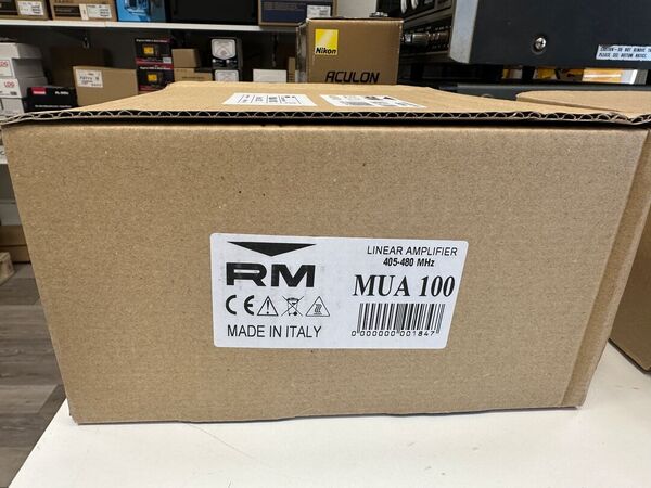RM ITALY MUA 100 LINEARE STATO SOLIDO UHF DA 405 A 480 MHZ NUOVO PRONTA CONSEGNA