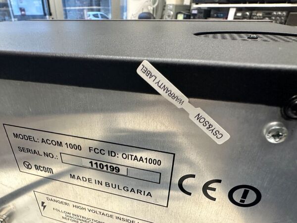 ACOM 1000 HF E 50 MHZ AMPLIFICATORE LINEARE A VALVOLA OTTIMO CON IMBALLO E GARANZIA CSY AND SON