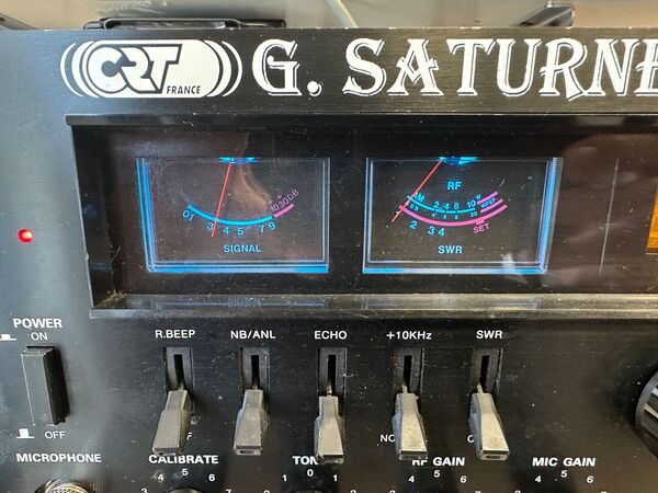 CRT GALAXI SATURNE CB HF BASE ALIMENTAZIONE A 220 V 6 BANDE OTTIMO