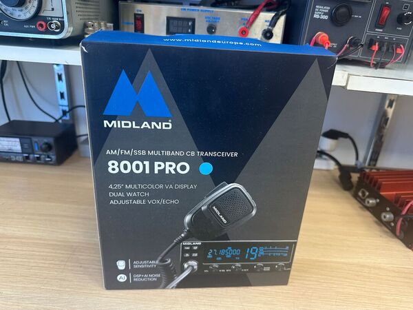 MIDLAND 8001 PRO CB HF ALL MODE COME NUOVO ACQUISTATO 16 APRILE 2026 CON IMBALLO