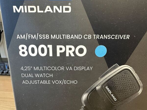 MIDLAND 8001 PRO CB HF ALL MODE COME NUOVO ACQUISTATO 16 APRILE 2026 CON IMBALLO