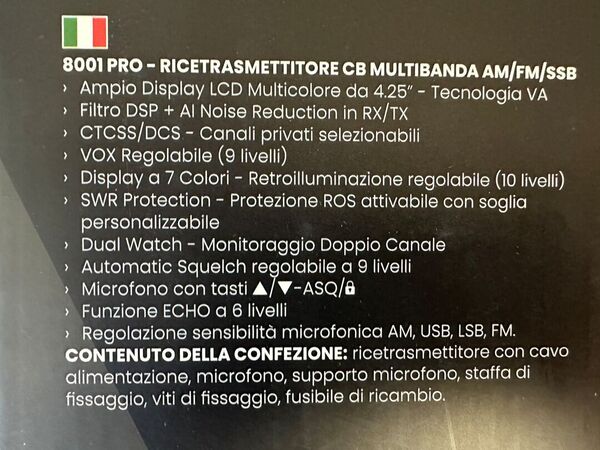 MIDLAND 8001 PRO CB HF ALL MODE COME NUOVO ACQUISTATO 16 APRILE 2026 CON IMBALLO