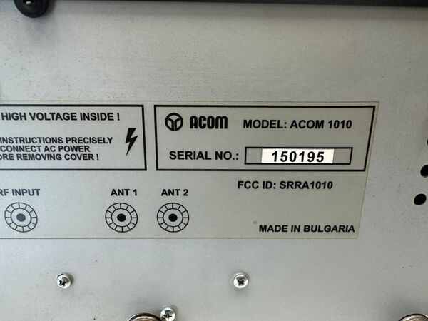ACOM 1010 LINEARE HF OTTIMO DOPPIO IMBALLO