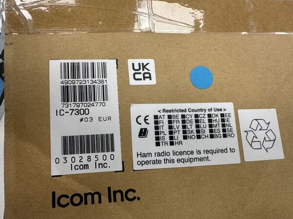 ICOM IC 7300 HF E 50 MHZ CALL MODE OME NUOVO NOVEMBRE 2025 CON IMBALLO