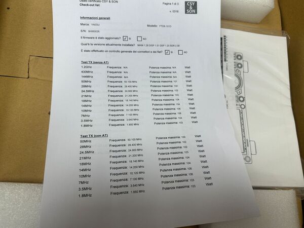 YAESU FT DX 101 D HF E 50 MHZ COME NUOVO CON IMBALLO E GARANZIA CSY AND SON  1 ANNO