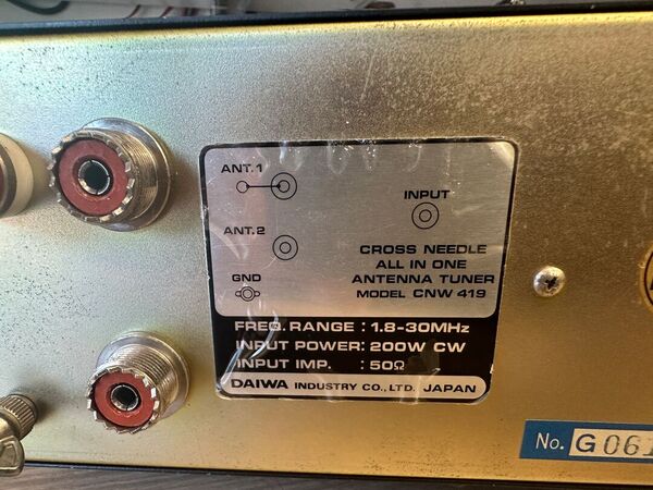 DAIWA CNW 419 ACCORDATORE MANUALE HF 200 WATT PEP OTTIMO