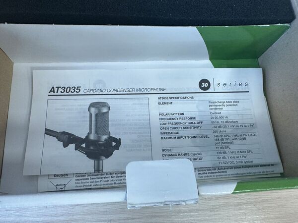 AUDIO TECHNICA AT 3035 MIKE BASE COME NUOVO CON IMBALLO