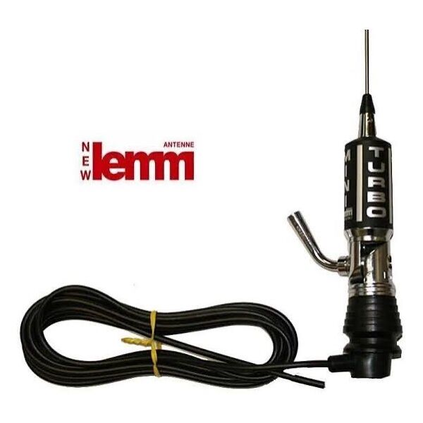 Antenna Miniturbo Large (AT1002L) Frequenza: 26,5÷27,5 MHz Potenza max: 600 W Impedenza: 50 Ω Cavo: RG58 extra mt.4 Radiante conificato: NUOVA PRONTA CONSEGNA