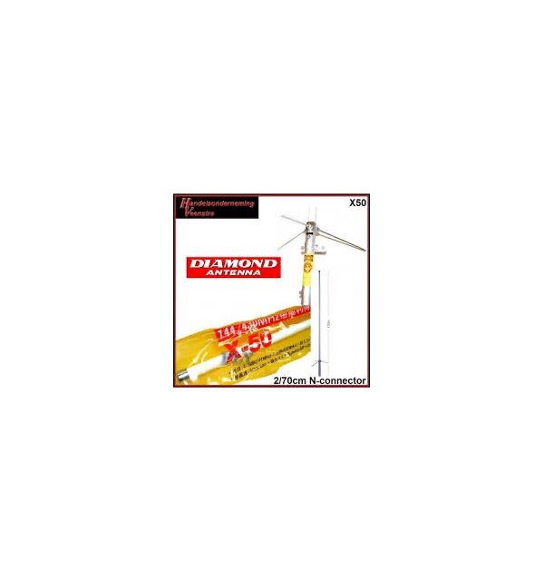 Diamond X-50N - Antenna verticale Bibanda da base, 150 cm. NUOVA PRONTA CONSEGNA