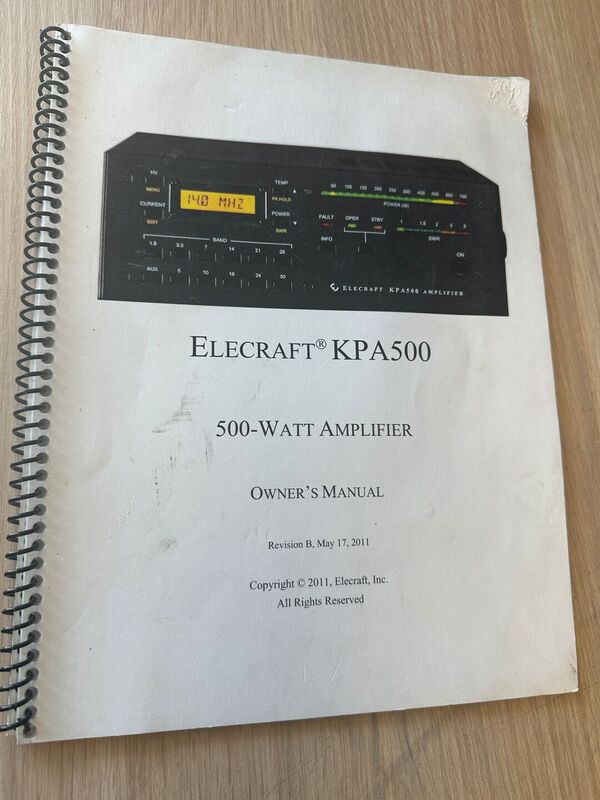 ELECRAFT KPA500 AMPLIFICATORE LINEARE STATO SOLIDO HF + 6M  500 WATT ALIMENTAZIONE A 220 V OTTIMO