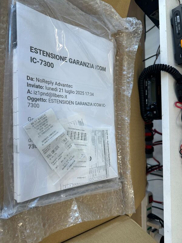 ICOM IC 7300 HF E 50 MHZ ALL MODE COME NUOVO LUGLIO 2025 GARANZIA RESIDUA OLTRE 4 ANNI ADVATEC ITALIA CON IMBALLO
