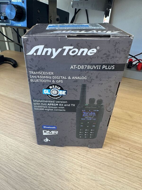 ANYTONE AT D 878 UV II PLUS BIBANDA PORTATILE ANALOGICO DIGITALE DMR COME NUOVO CON IMBALLO