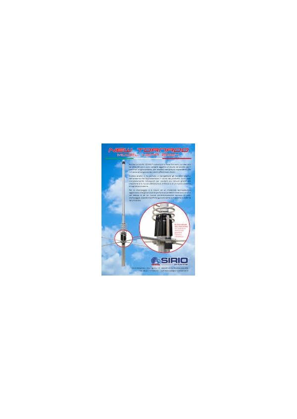SIRIO NEW TORNADO ANTENNA 5/8 CB HF 26,4-30 MHZ NUOVA PRONTA CONSEGNA