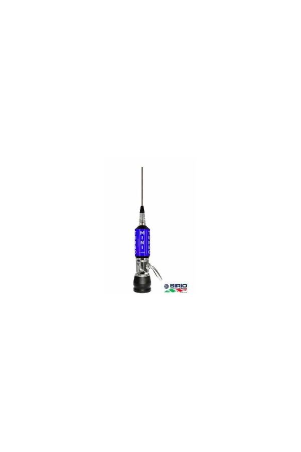 Sirio MINI TURBO Model “L” ITALY COAX - Antenna veicolare C.B. 1000W, 165 cm.,Cavo RG-58 NUOVA PRONTA CONSEGNA DISPPNILE ITALY FLAG BLUE WHITE